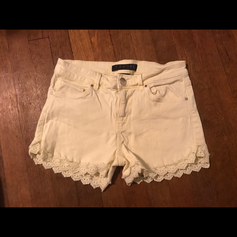 Yellow Jean Shorts